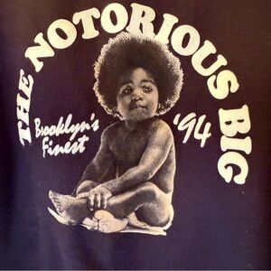 Black and White Notorious BIG Graphic Sweatshirt